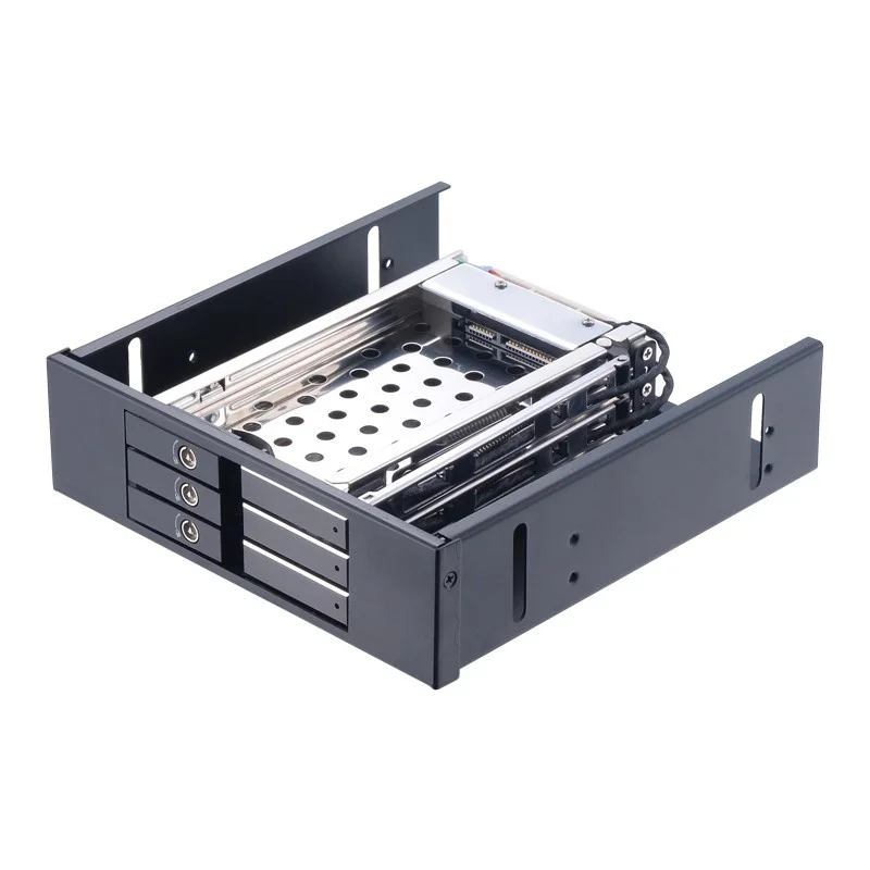 3-Bay 2.5 inch to 5.25in Optical Drive Tray SATA HDD/SSD Mobile Rack