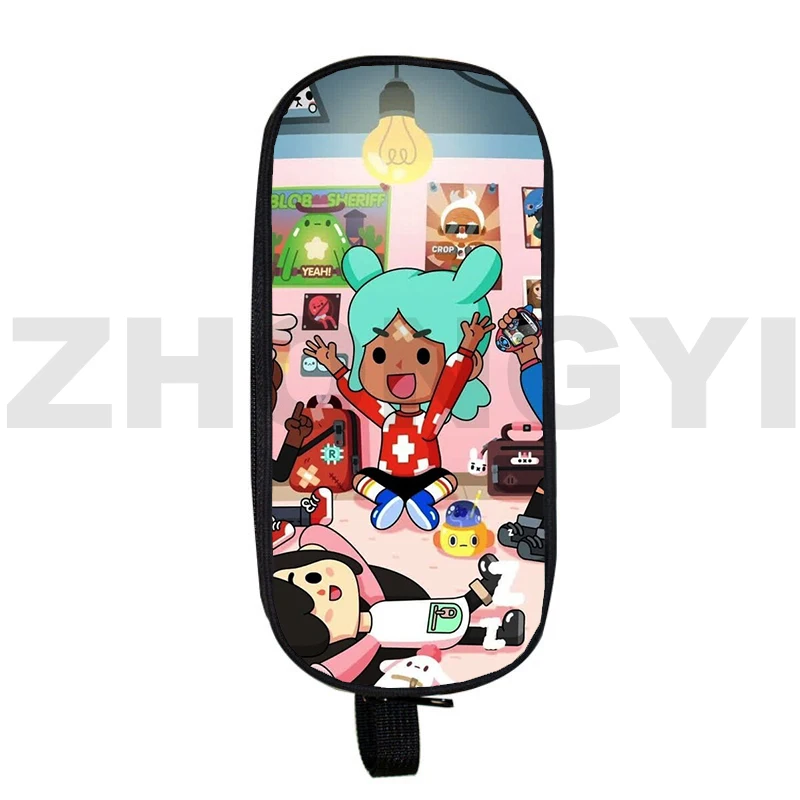 Case Toca Life World Game Boy Girl Primary Cute Personality Cartoon Pencil Pouch Fashion Cosmetic Cases