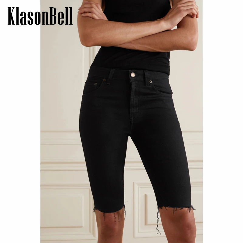 

5,11 KlasonBell, повседневные женские джинсовые шорты-карандаш до колена