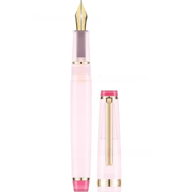 Фото Горячая новинка: Роскошная перьевая ручка PENT MANYO Sakura Bloom Pink JOWO из смолы с золотым клипом, лимитированная серия, деловая канцелярия, подарок для письма №2