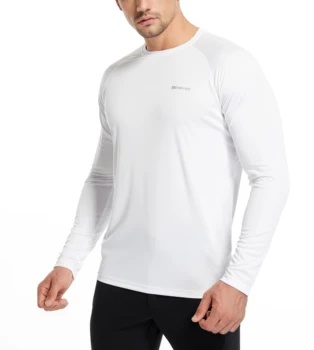 Men's Long Sleeve UPF 50+ Rash Guards Diving UV Protection Lightweight T-Shirt Loose Fit Swimming Quick Drying Surfing T-Shirt 1