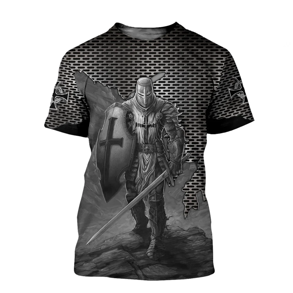 

CLOOCL Men T-shirt Knights Templar 3D Graphics Printed Women Tshirt Short Sleeve Casual Crew Neck Tops Fashion Summer Male Tees