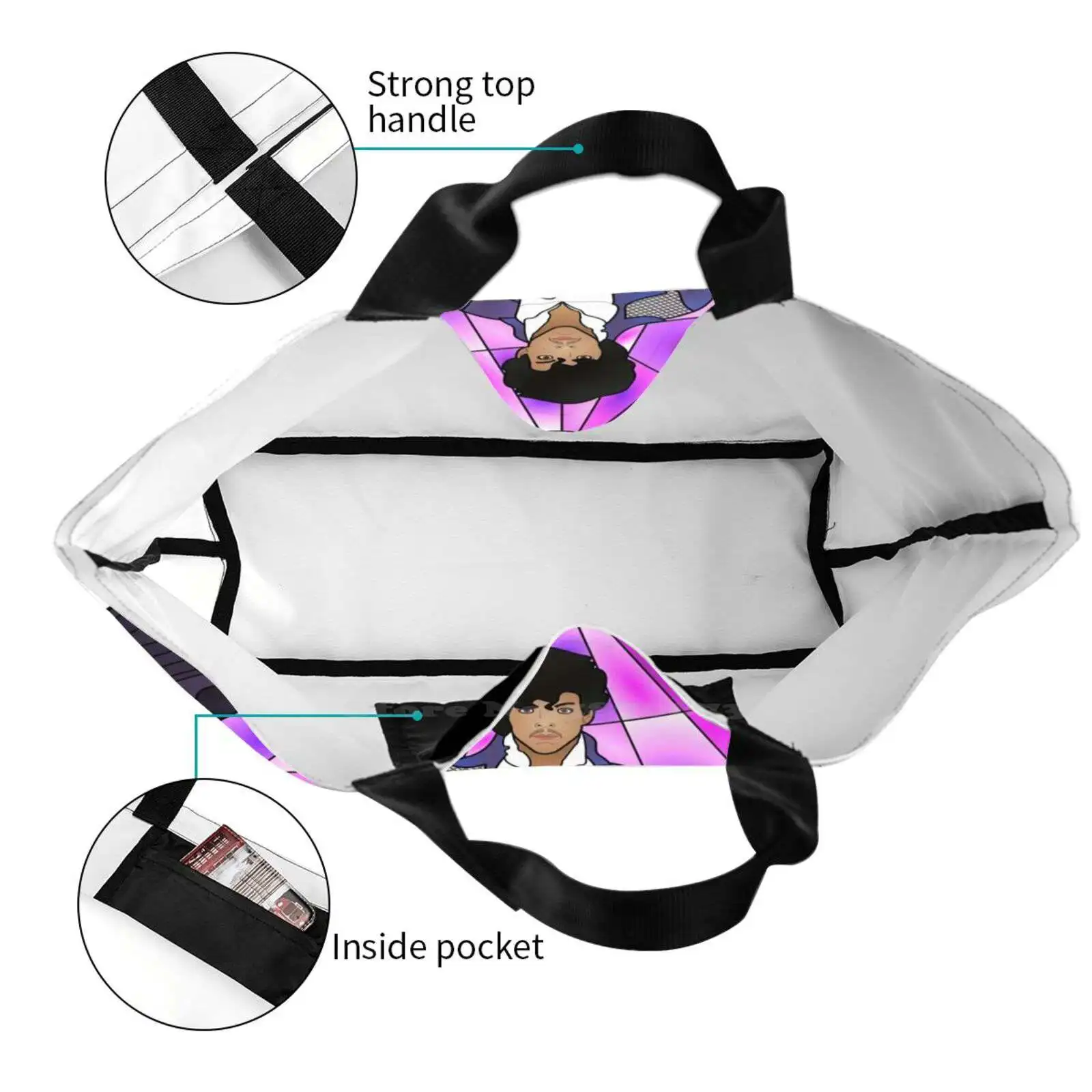 Женская многоразовая сумка-тоут из витражного стекла с подсветильник кой глаз -