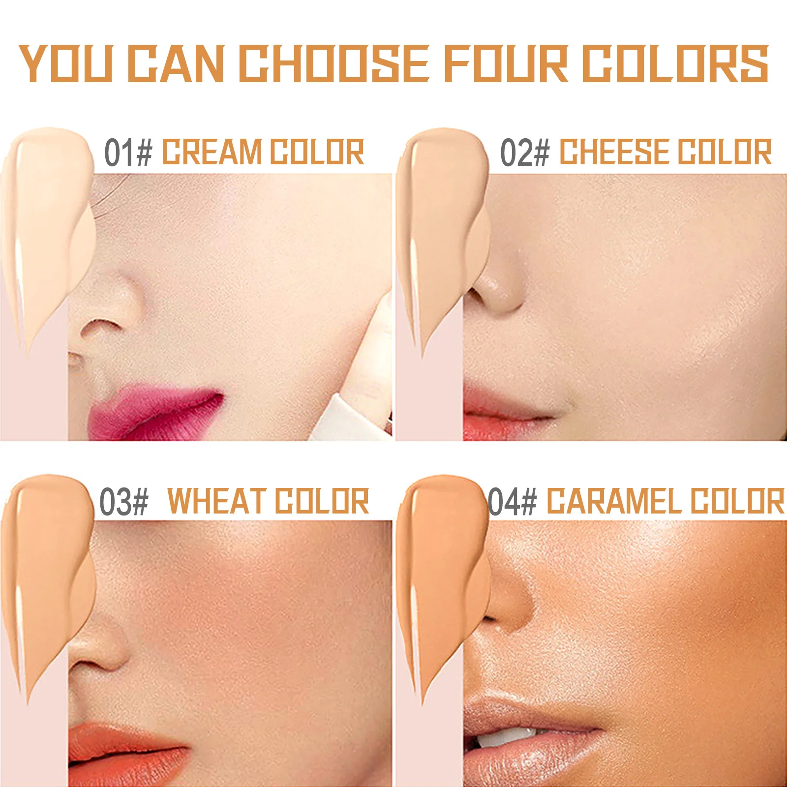 Жидкая основа для макияжа увлажняющая гладкая стойкая водостойкая натуральная