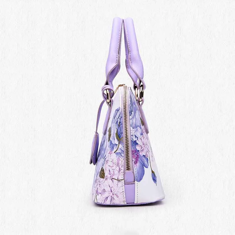 2022 hot sale designer printed bags for women famous brand ladies shopper bag shell elegant floral shoulder luxury handbags new free global shipping