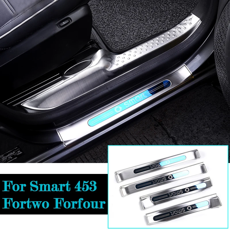 

Car Door Sill Guard Door Pedal Stainless Steel Protective Cover For New Smart 453 Fortwo Forfour Car Modification Accessories