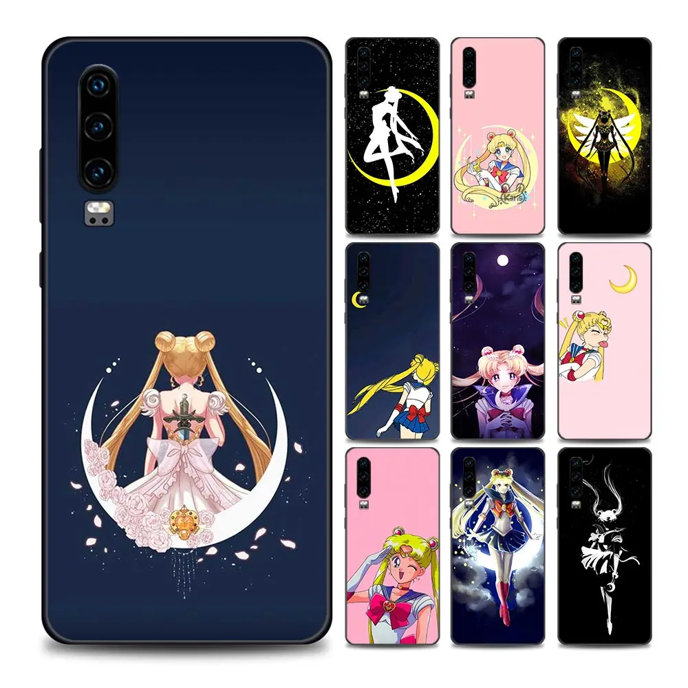 

BANDAI Sailor Moon Usagi Phone Case for Huawei P10 Lite P20 P30 P40 Lite P50 Pro Plus P Smart Z Soft Silicone Case Cover BANDAI