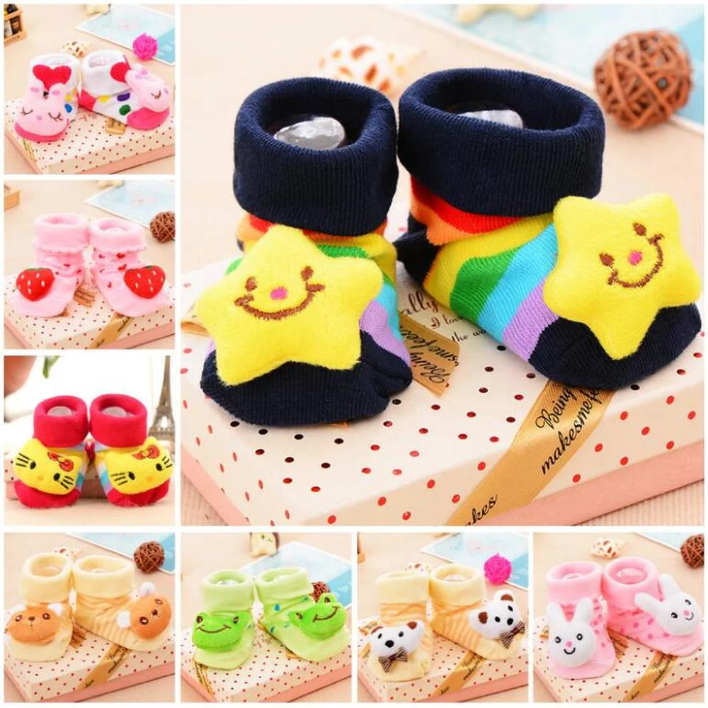 Newborn Baby Socks Cartoon Animal Girls Socks Cotton Toddler Socks Kids Floor Socks Winter Socks Children Clothes Accessories