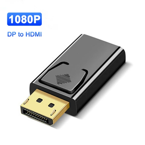 Переходник с порта дисплея 1080P на HDMI-совместимый переходник «штырь-гнездо» DP на HDMI-совместимый аудиокабель для ПК ТВ ноутбука проектора