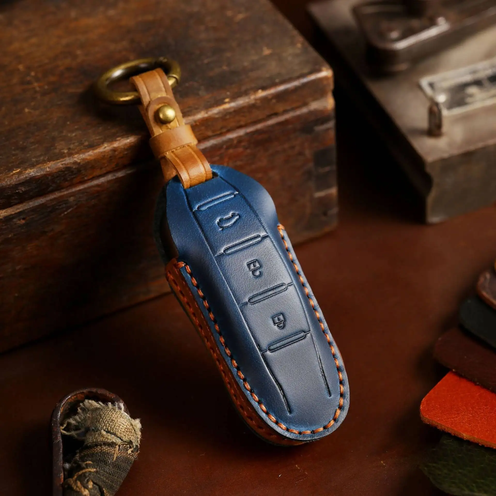

Car Key Case Cover Leather for Dongfeng Fengon Ix5 Glory 580 Ix7 Sf5