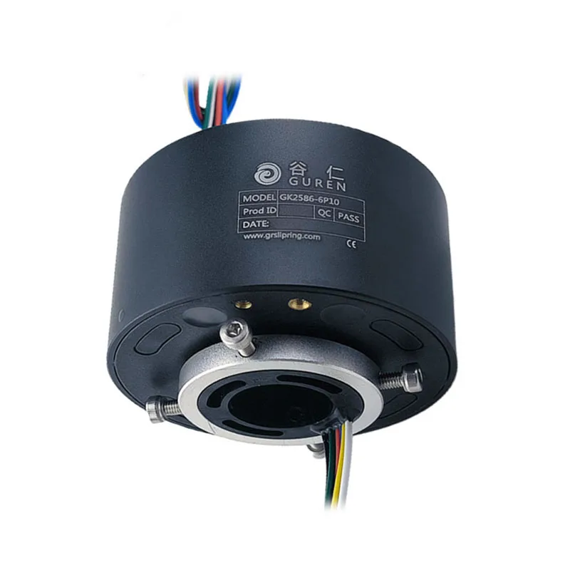 6-проводное проводящее кольцо поворот на 360 градусов коллектор скользящее полая