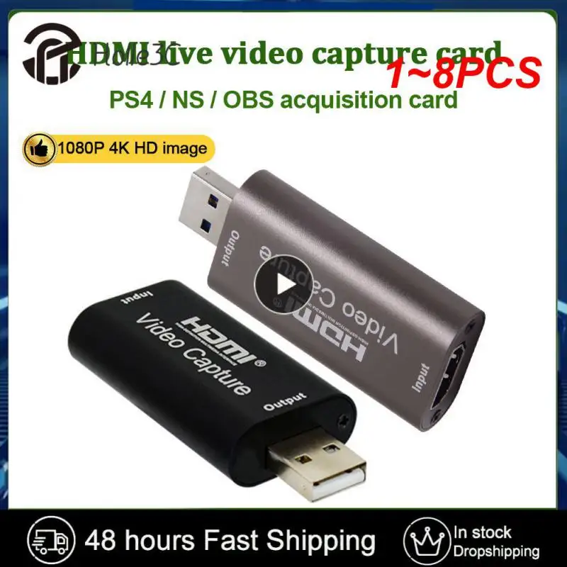 

1 ~ 8 шт. HDMI-совместимая карта видеозахвата USB 3.0 записывающее устройство для/3 игровых ТВ-приставок, телефона, видеокамеры, записи в реальном времени