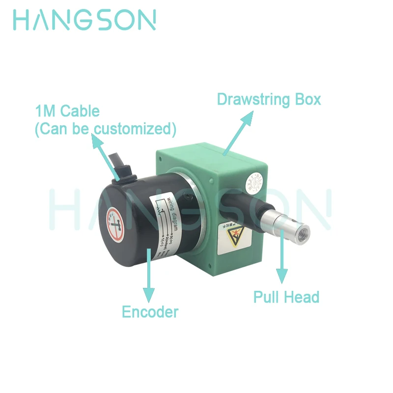Датчик перемещения каната RS485 0-10 в линейный датчик положения 0-20 мА кодировщик