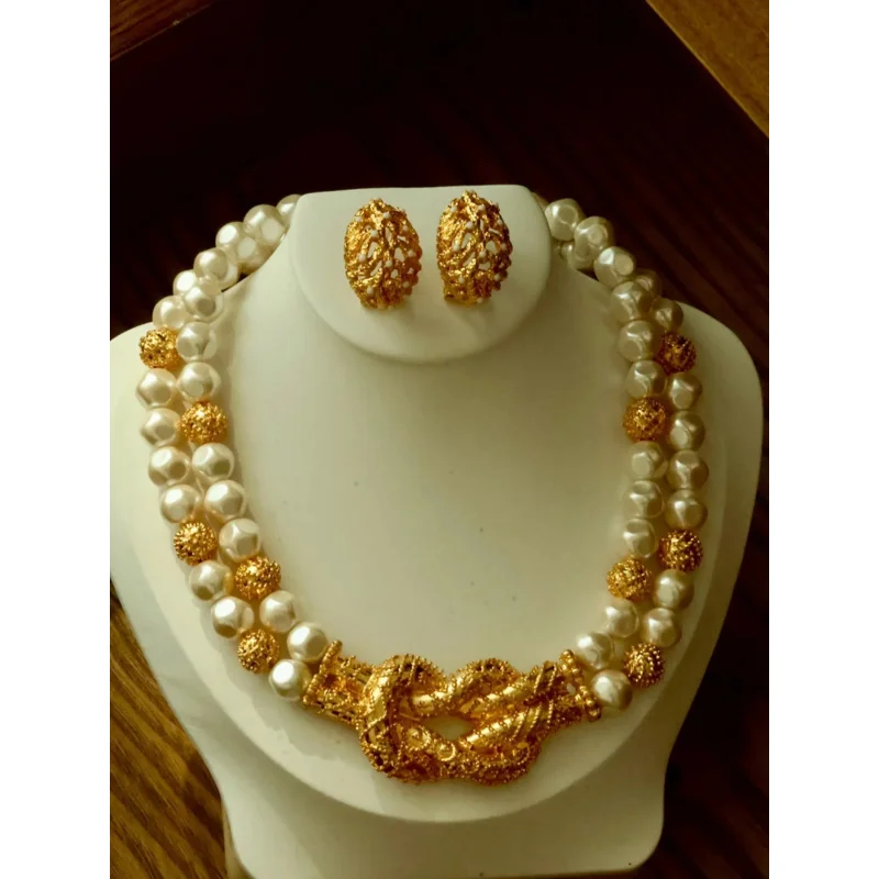 Женское короткое ожерелье с жемчугом в стиле барокко