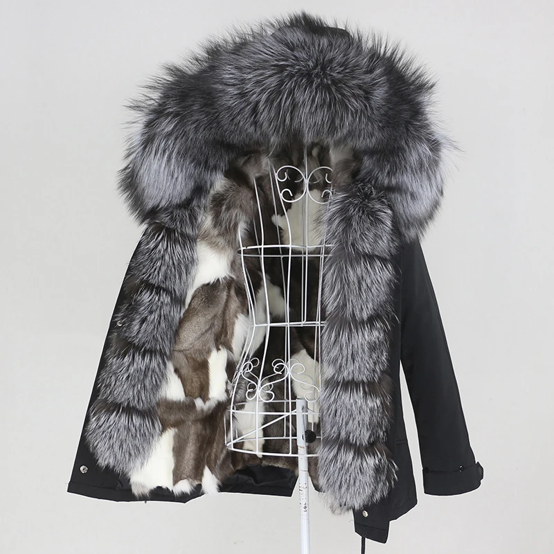 

OFTBUY 2023 Winter Jacket Women Waterproof Short Parka Real Fox Fur Liner Coat Natural Raccoon Fox Fur Collar Hood Detachable