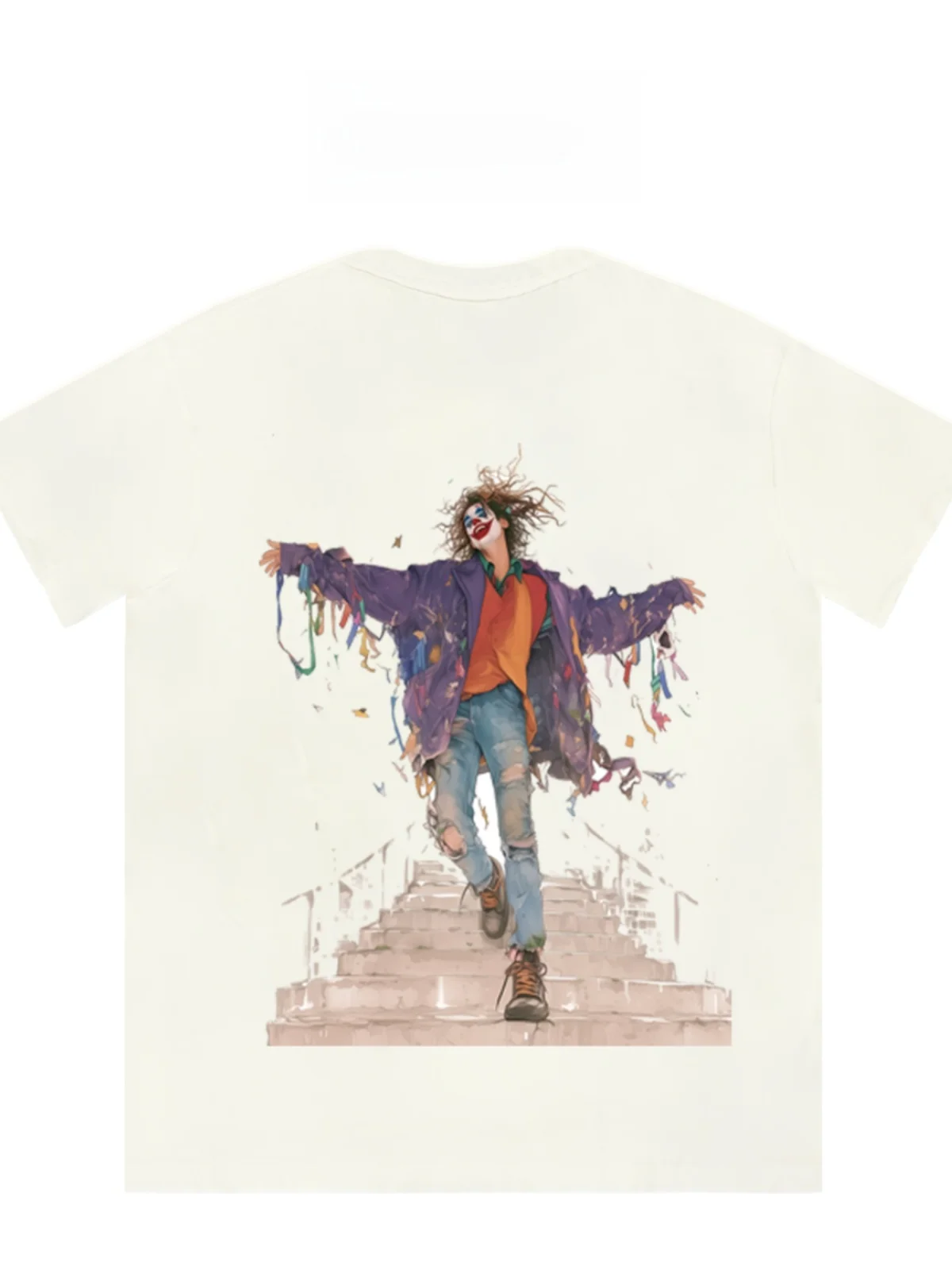 Американский модный бренд [Heath Clown] Тяжелая хлопковая мужская и женская футболка