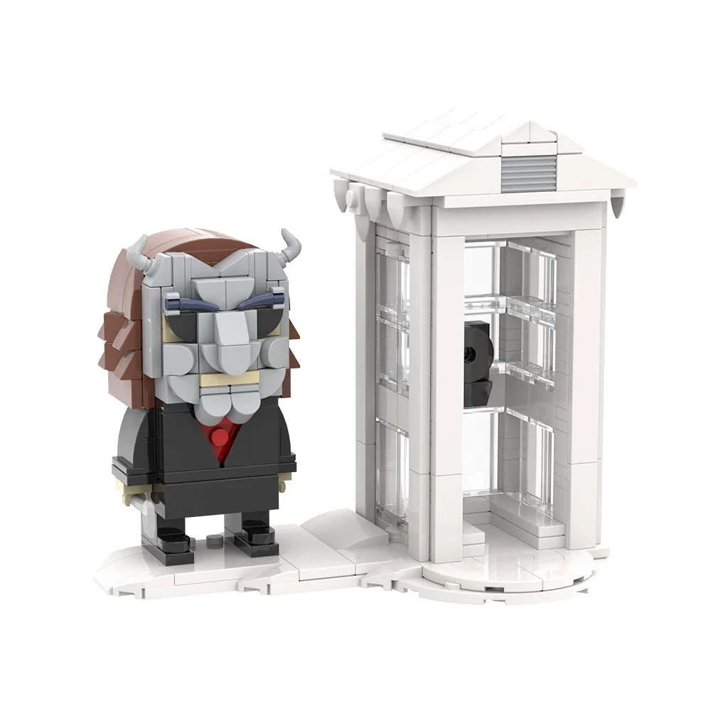Фото Конструктор MOC «Черный телефон»: Фигурка убийцы из фильма ужасов, модель из кирпичиков, игрушка для сборки, подарок на день рождения для детей, сделай сам №5