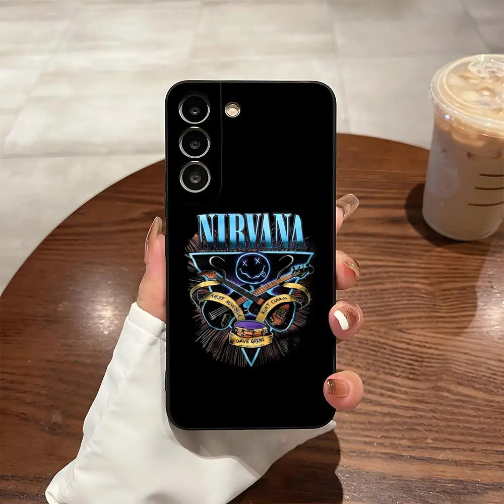 N-Nirvana Band Phone Case For Samsung S24 Ultra S23 Fe S22 S20 S21 Plus A13 A14 A54 A34 A24 A53 Note 20 Cover