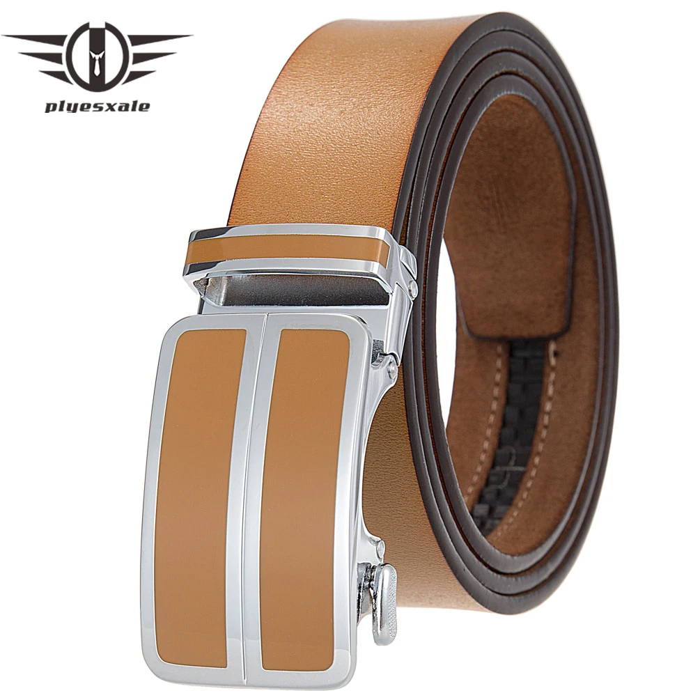 Plyesxale Mens Vintage Retro Cowskin Leather Belts Automatic Buckle Belt For Men Suit Trouser Belt 35mm Width Strap Male B960