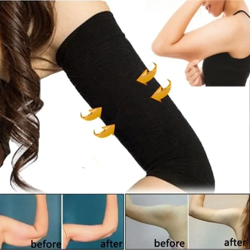 

2 Pairs Women Weight Loss Arm Shaper Fat Buster Off Cellulite Slimming Wrap Belt Band Face Lift Tool