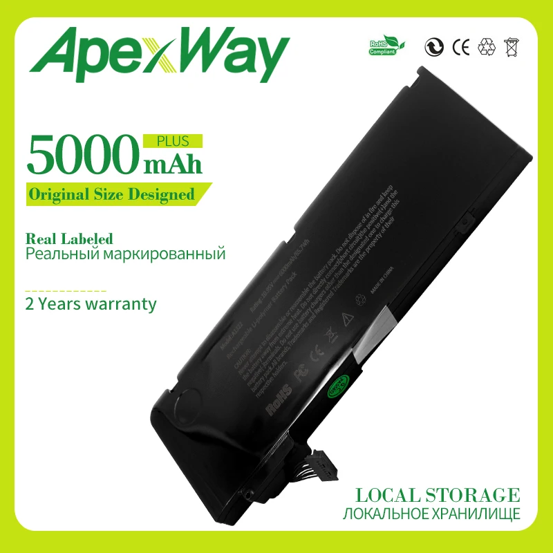 

5000mAh A1322 New Laptop Battery For APPLE MacBook Pro 13" A1278 2009-2012 Year MB990 MB991 MC700 MC374 MD313 MD101 MD314 MC724