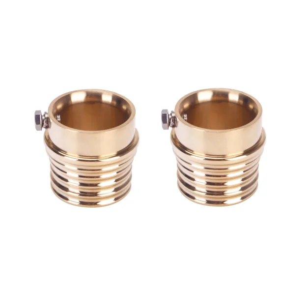 

Pair Motorcycle Solid Brass Exhaust Tips For Harley Chopper Custom 2" Pipes