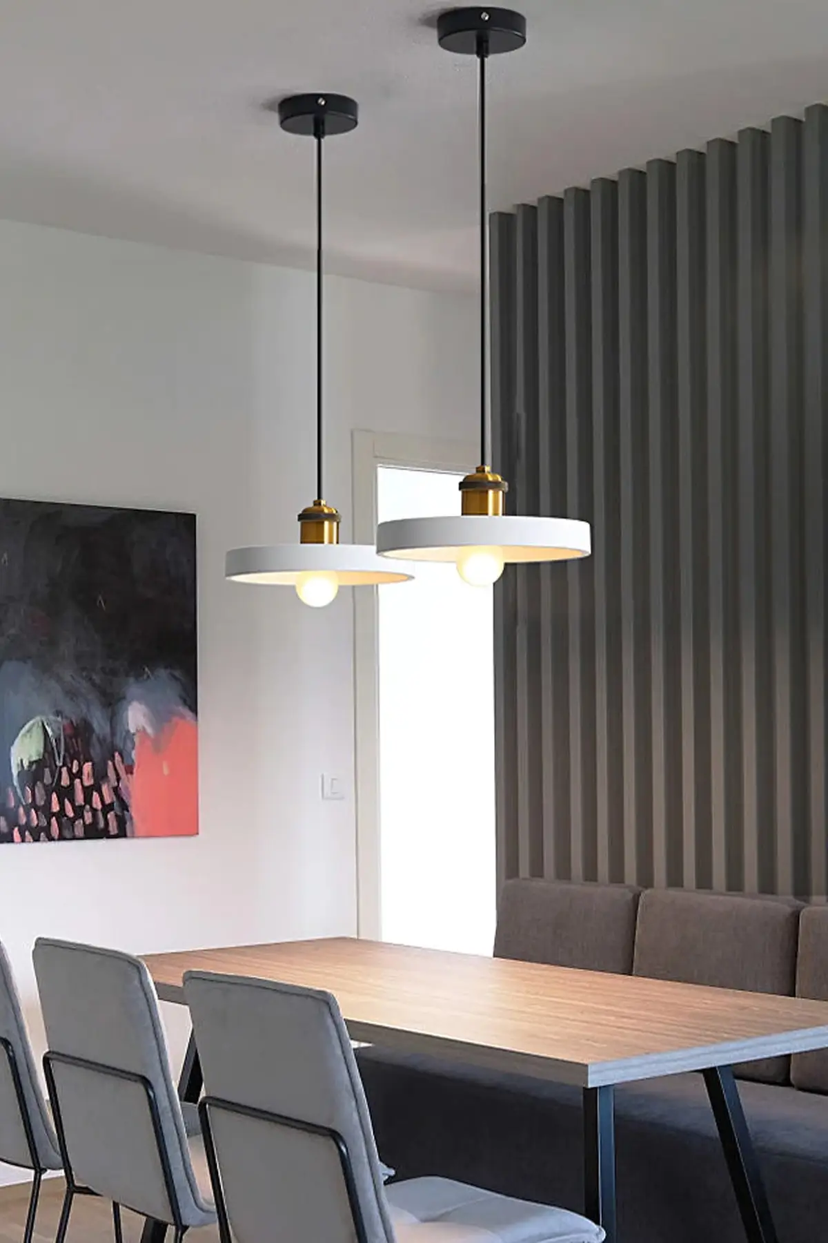 

Loft Modern Design 25 cm Cap 1 Piece Metal Color Single Kitchen Room Pendant Lamp