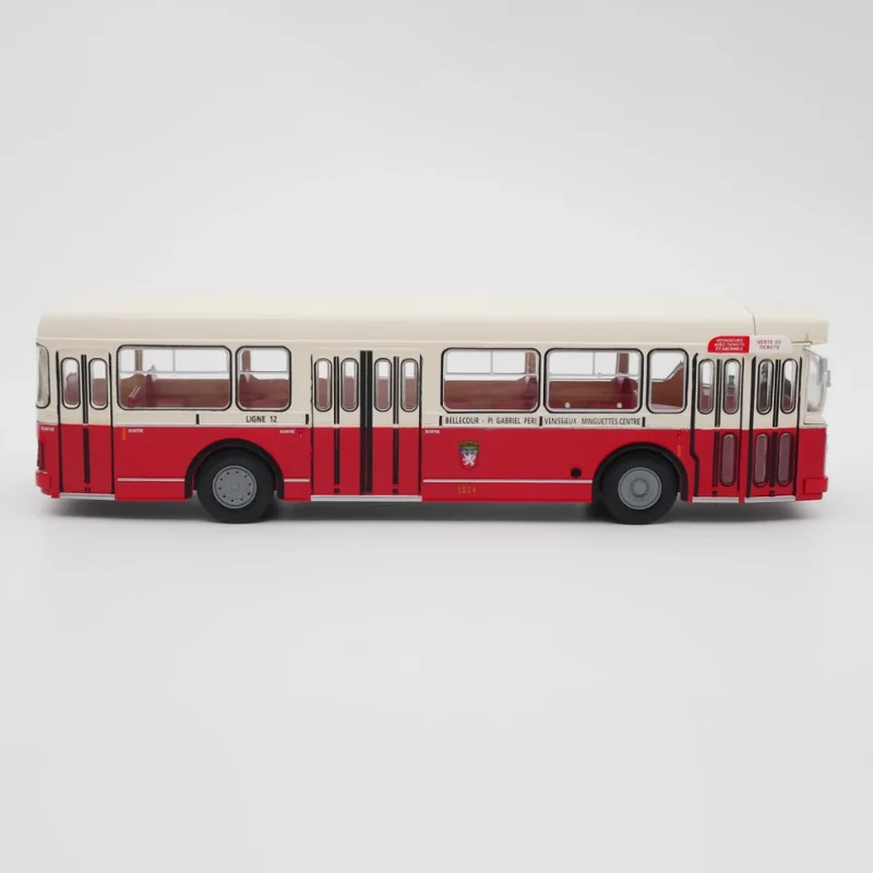 Литая в масштабе 1:43 модель автомобиля Berliet PCM-U 1965 Bus из сплава Готовая коллекция