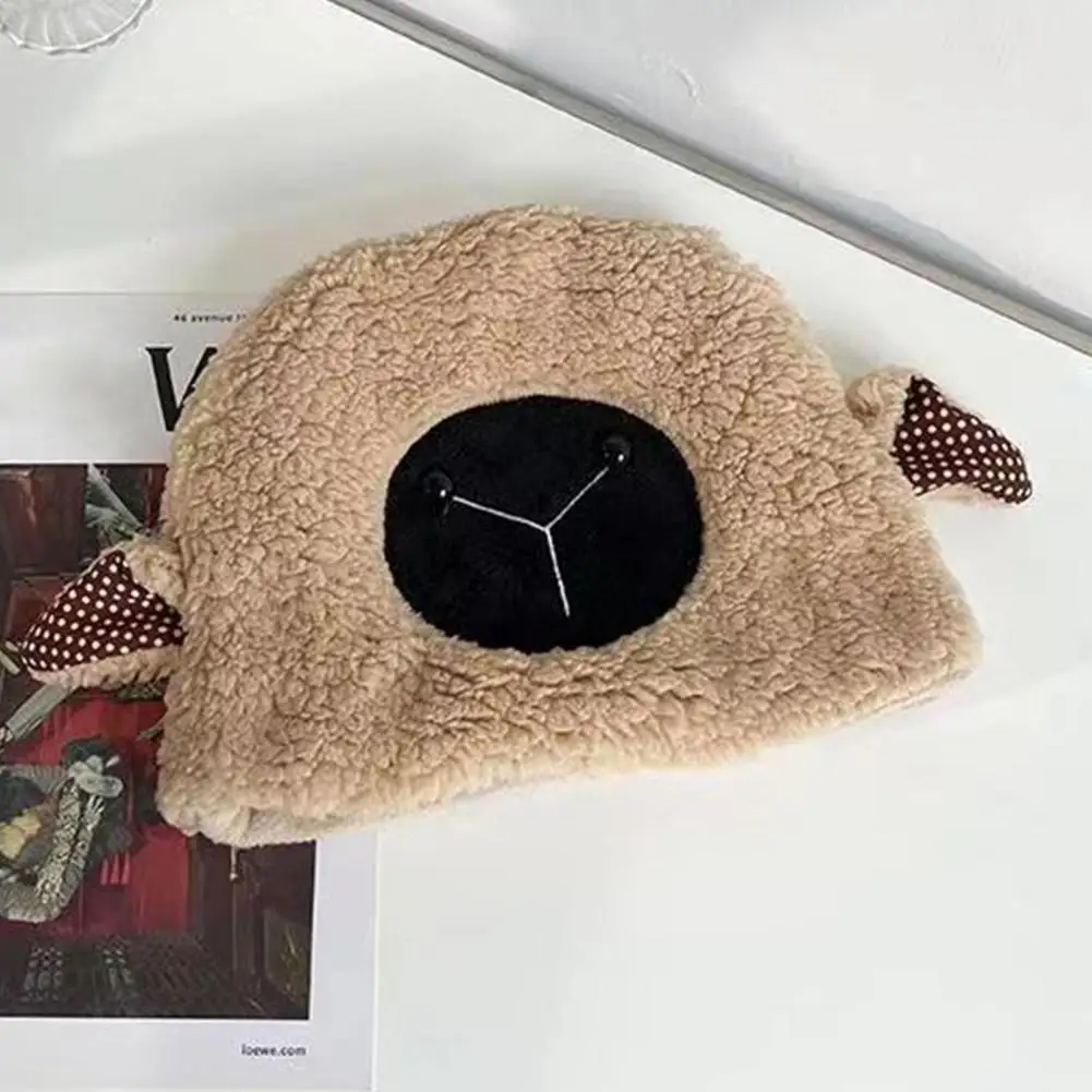 

Ladies Hat Stretchy Adults Hat Autumn Winter Sheep Lamb Ears Girls Cap