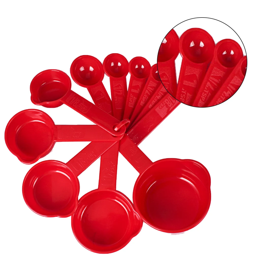 

11pcs/set Measuring Cups Graduated Kitchen Measuring Tools Plastic Household Meaurement Spoons