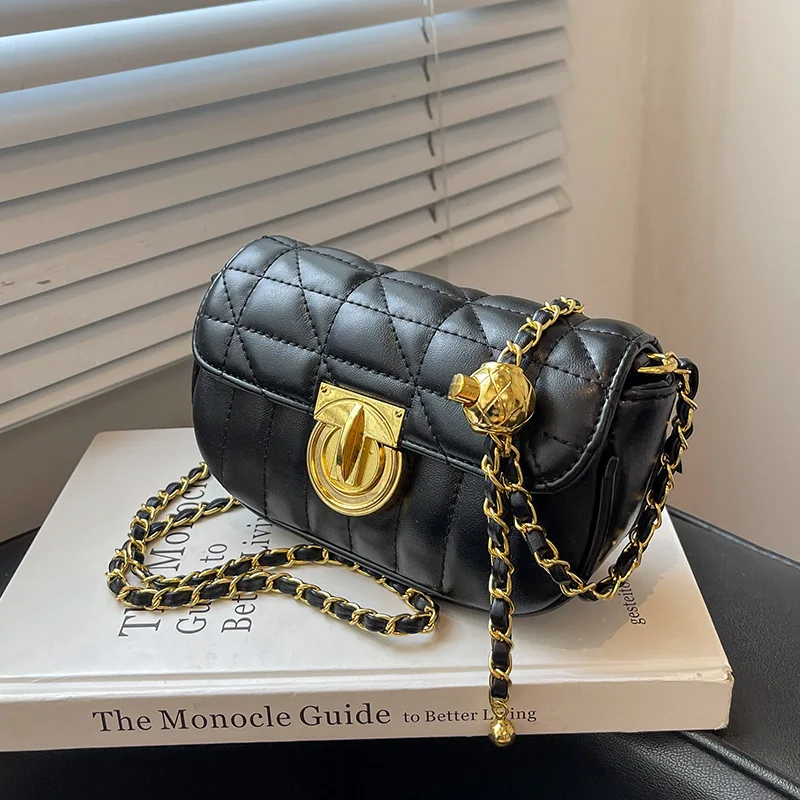 

Simple One-shoulder Small Bag Women's Bag 2022 Summer New Popular All-match Chain Messenger Bag Fashion Small Square Bag