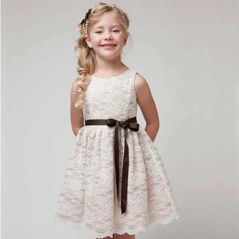 Купи Teenager Kids Dresses 2021 Summer Children Clothes Girls Beautiful Lace Party Dress Quality White Baby Girls Dress For Age 2-12 за 576 рублей в магазине AliExpress