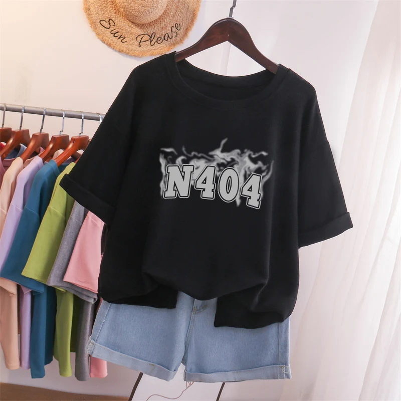 

Футболка EBAIHUI женская с рисунком, 100% хлопок, с круглым вырезом