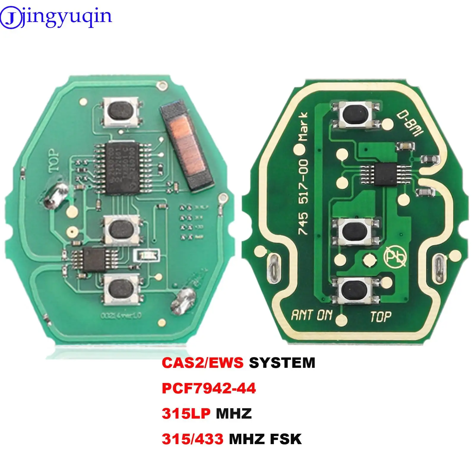 jingyuqin CAS2 System Car Remote Key For BMW 3/5 7 Series 315LP 315/433 Mhz with ID46-7945 Chip HU58 HU92 Blade