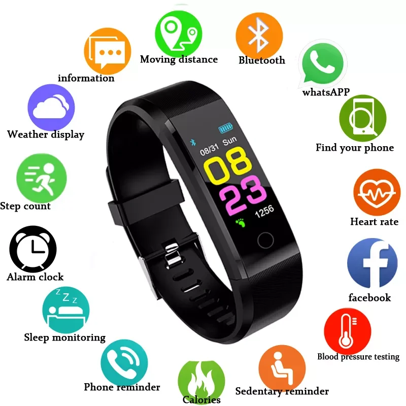 

Electronic Smart Watch 2022 New Stylish Men Women Unisex Heart Rate Monitor Blood Pressure Fitness Tracker Sport Smartwatch