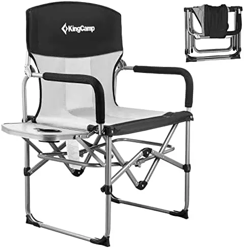 

Director Chair for Adults 2 Pack Heavy Duty Folding Lawn Chair for Outside with Side Table Mesh Back Padded Armrest Support 300