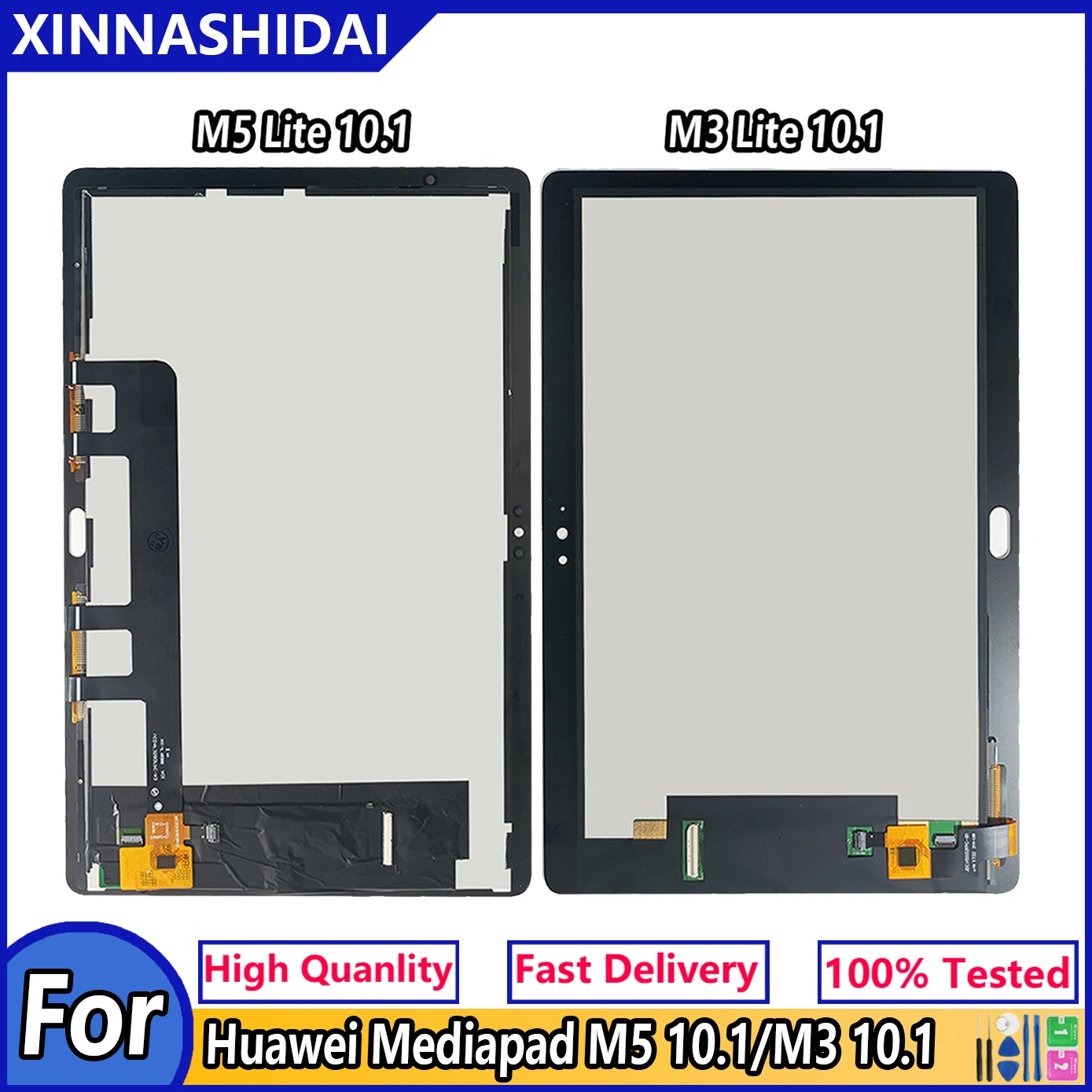 

Для Huawei MediaPad M5 Lite 10,1 женский/M3 Lite 10 Женский цифровой преобразователь сенсорного экрана с ЖК-дисплеем