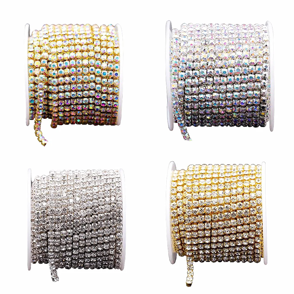 Блестящие стразы для одежды 5 метров
