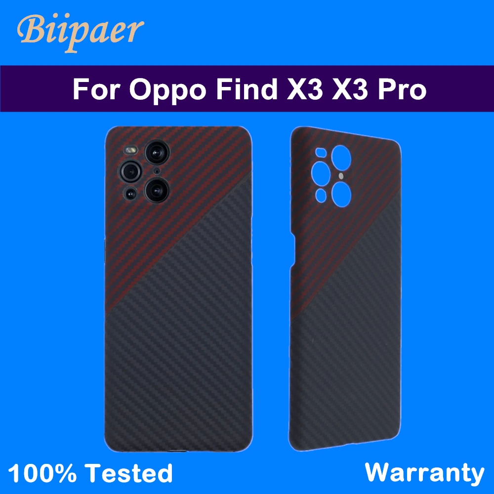 Biipaer 100% реальное чистое углеродное волокно фотоэлемент для Oppo Find X3 X3 Pro противоударный жесткий чехол для Oppo Find X3 X3 Pro Чехол из волокна