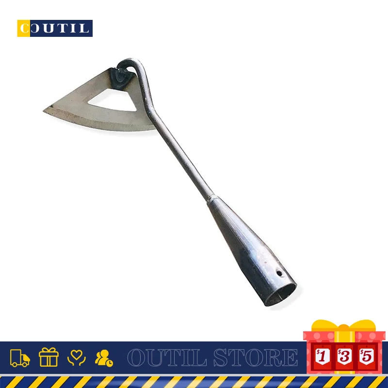 

1pc Stainless Steel Hollow Hoe Handheld Weeding Rake Planting Vegetable Farm Garden Agriculture Tool Weeding Accessories
