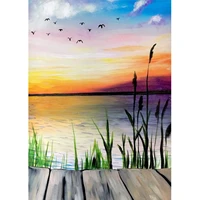 5d diamond painting sunset bird by the sea full drill by number kits diy diamond set arts craft decorations