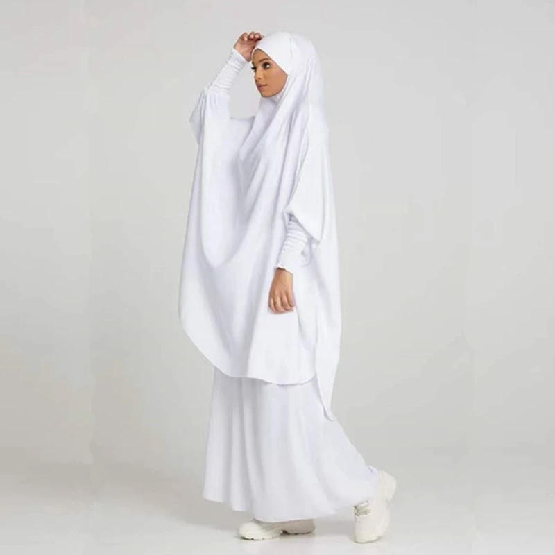 Eid модное платье с капюшоном одежда Jilbab Abaya длинное Khimar полным покрытием