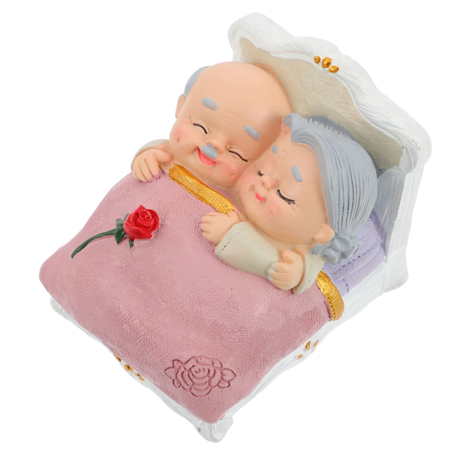 

Couple Statue Figurine Elderly Wedding Grandparent Cake Grandpa Grandma Anniversary Resin Lover Figurines Sculpture Together