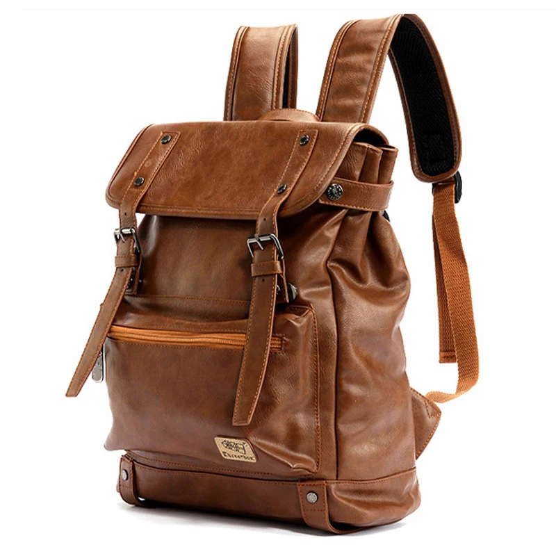 

Male Men Korean Backpack Back Leather Box Daypacks Teenagers Bagpack Travel For Backpack Pack Brand Women Casual Three Mochila