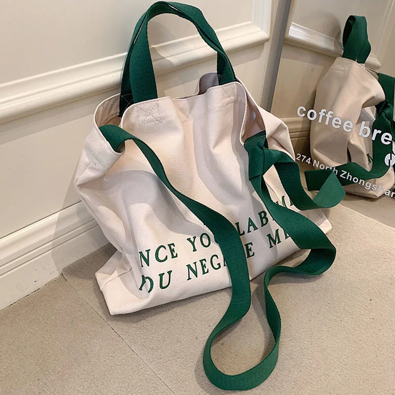 

Women Canvas Shoulder Bag Daily Casual Shopping Bags Students Book Bag Cotton Cloth Handbags Large Tote For Girls free shipping