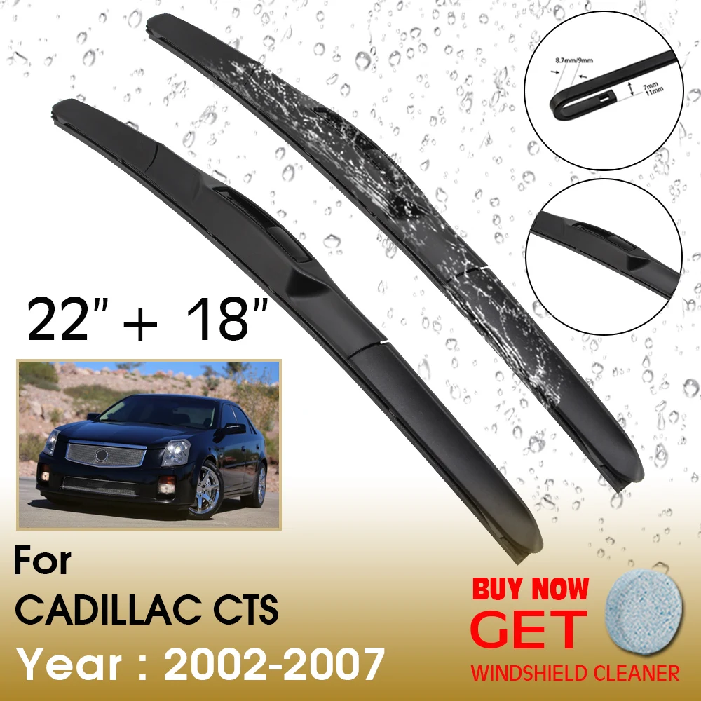 

Car Wiper Blade For Cadillac CTS 22"+18" 2002-2007 Front Window Washer Windscreen Windshield Wipers Blades Accessories