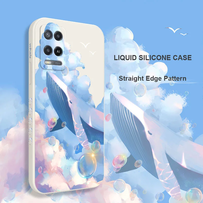 

Dream Whale Phone Case For OPPO A54 A74 A31 A33 A53 A72 A83 A92 A7 A5S A3S A12 A15 A15S A16 A9 A5 F9 F19 Pro 4G 5G Cover