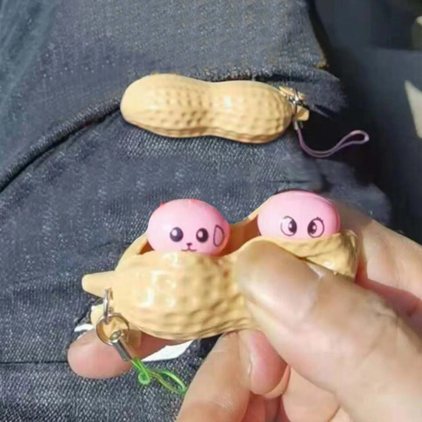 Игрушки бесконечный арахис эдамам горох бобы брелок сжимаемая антистрессовая