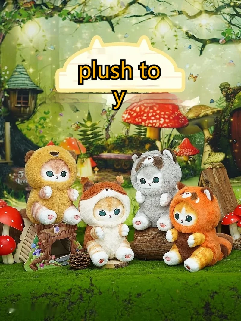 Новинка Youyou Mofusand длинные хвосты животные серии плюшевые куклы милая Акула кошка