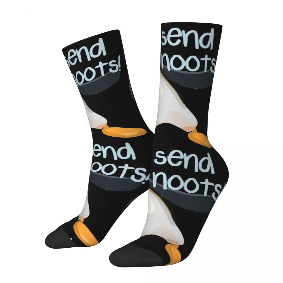 

Hip Hop Retro Send Noots Crazy Men's compression Socks Unisex Noot Noot Harajuku Pattern Printed Funny Novelty Happy Crew Sock